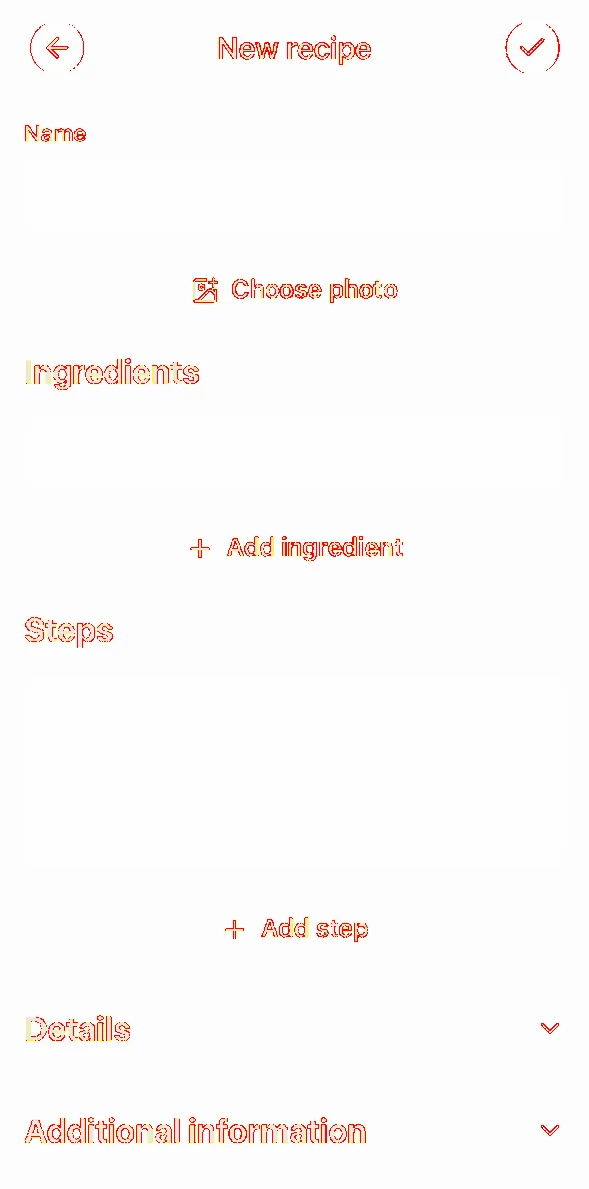 AvoCook New recipe pixel diff