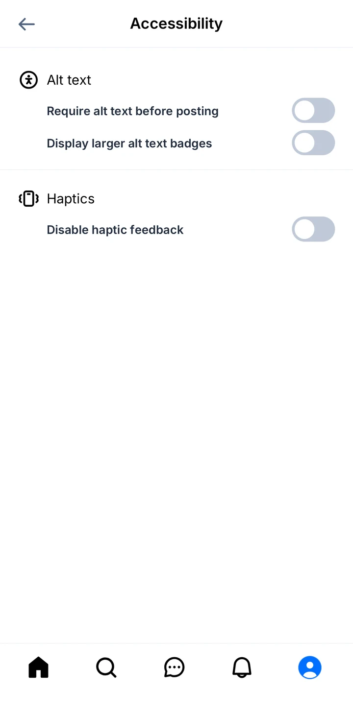 Bluesky Accessibility in Peach