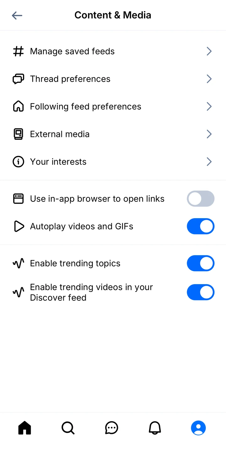 Bluesky Content media in Peach