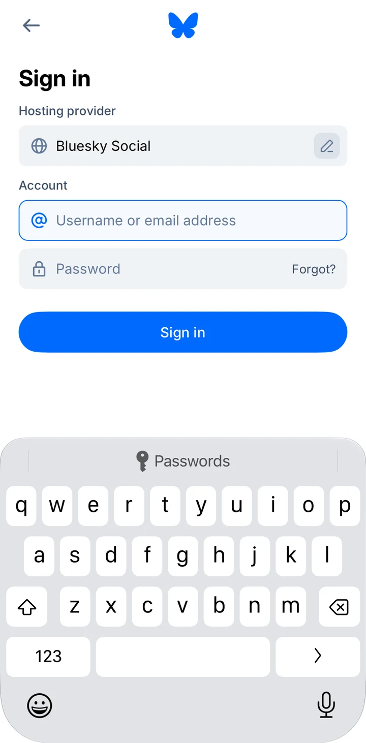 Bluesky Login ready on iOS
