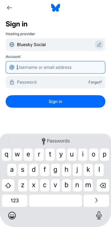 Bluesky Login ready
