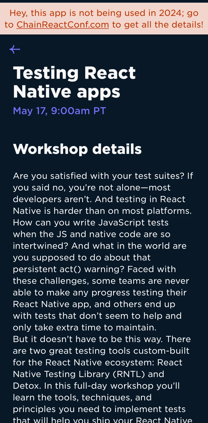 Talk details iOS