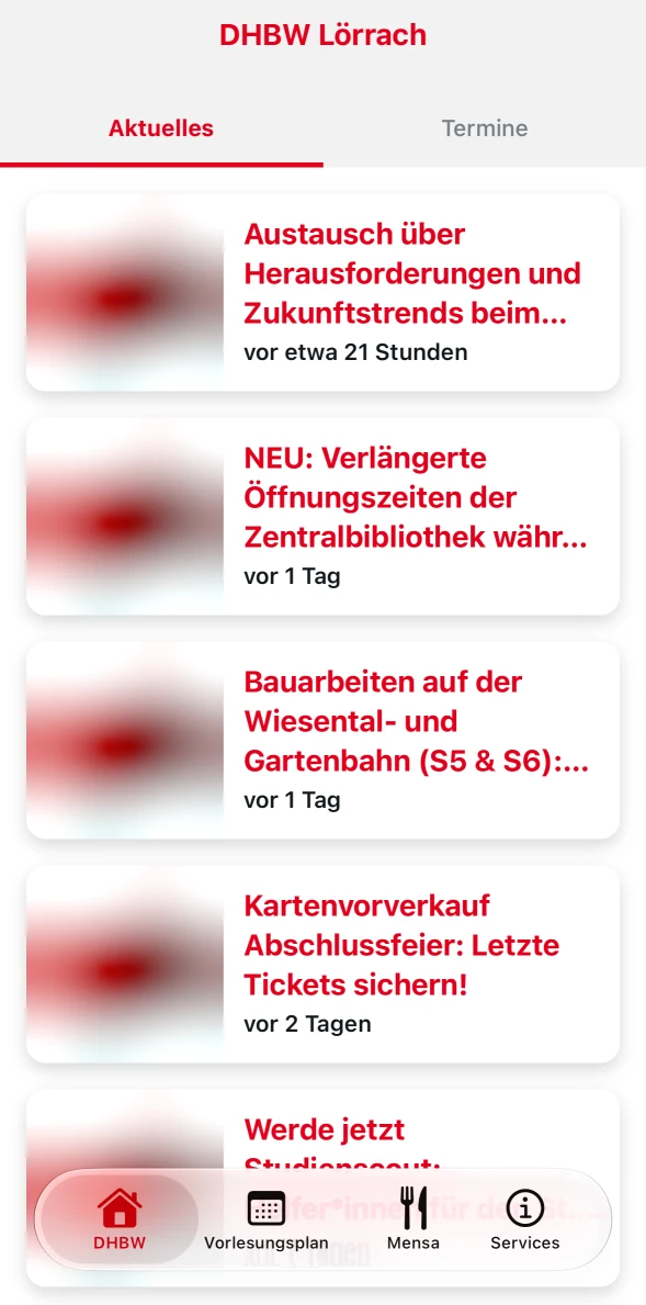DHBW Lörrach Campus News in Peach