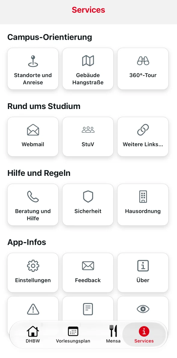 DHBW Lörrach Campus Services on iOS
