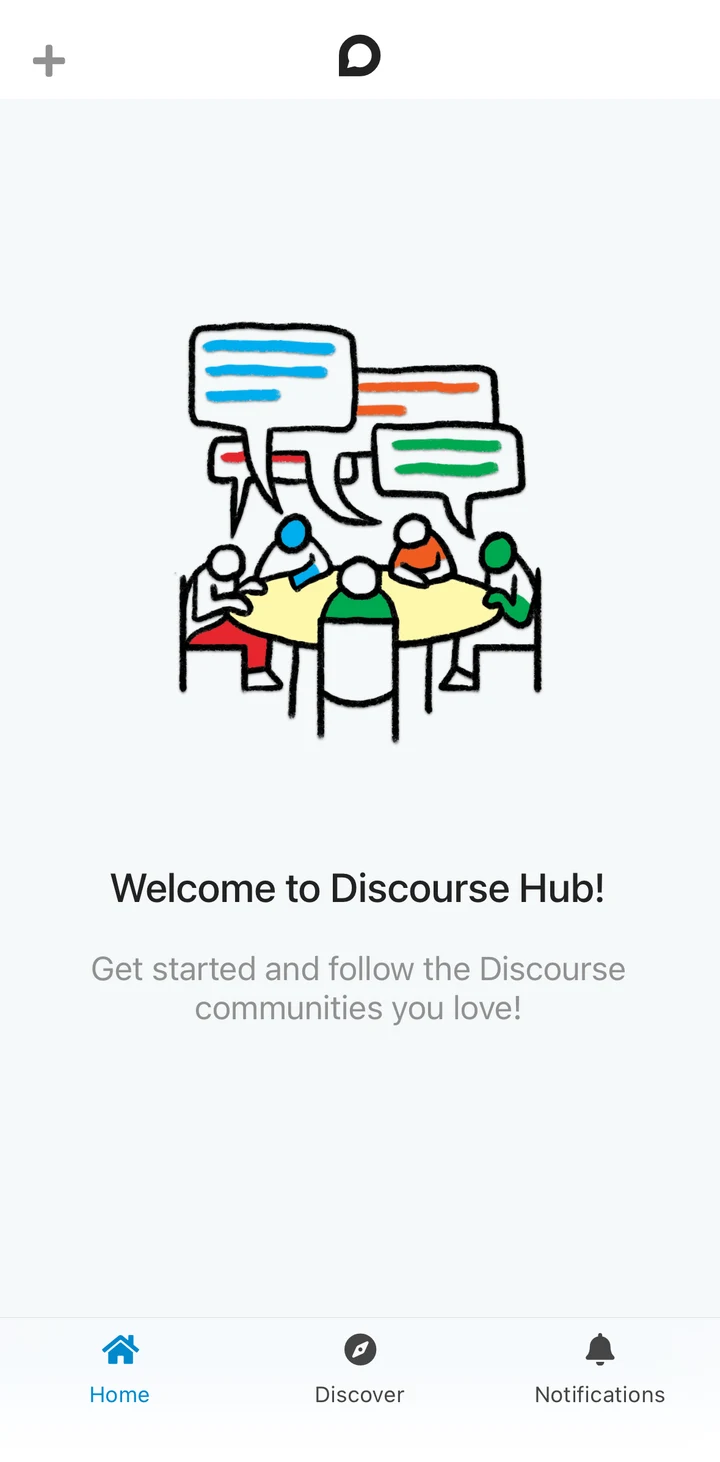 Discourse Welcome on iOS