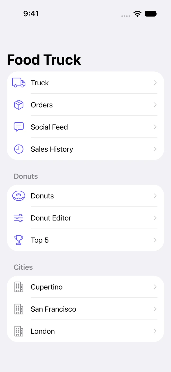 Sidebar list (light) Peach