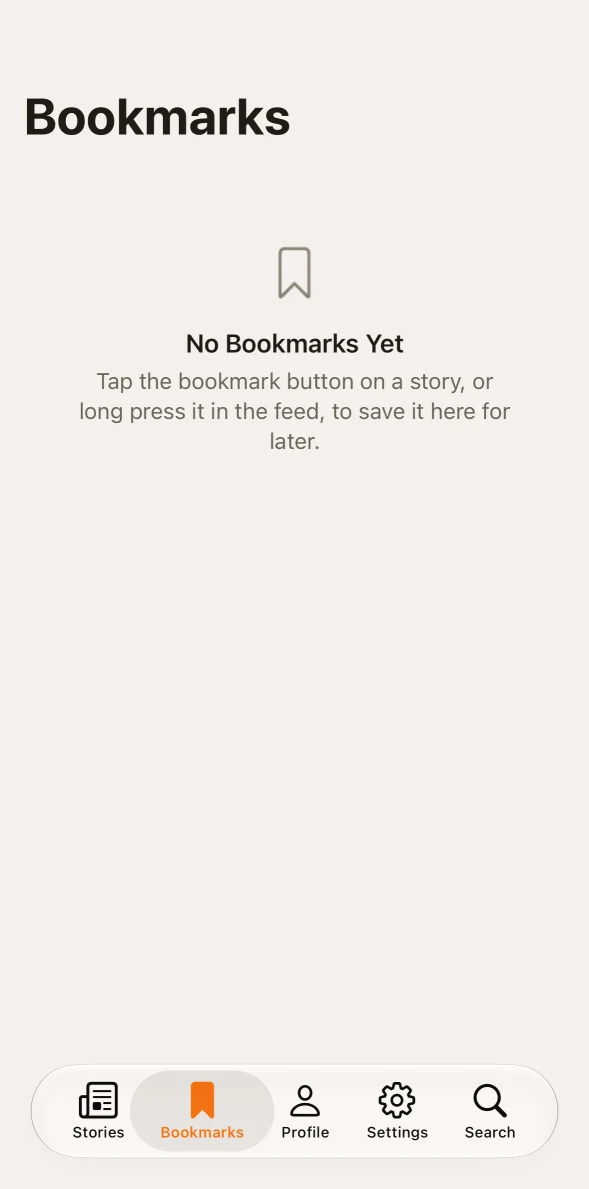 Hacker Reader Bookmarks in Peach