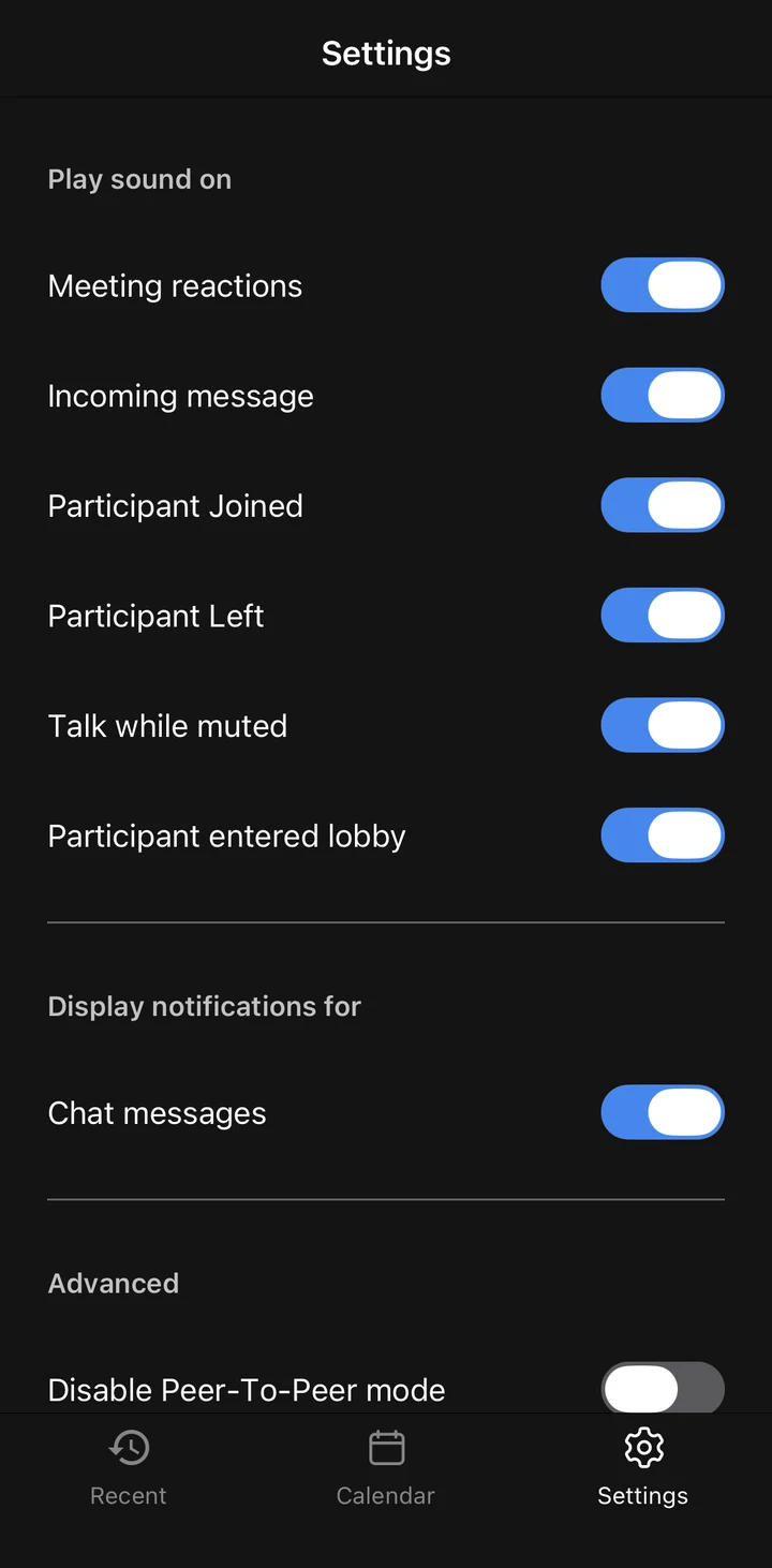 Jitsi Meet Settings sound on iOS
