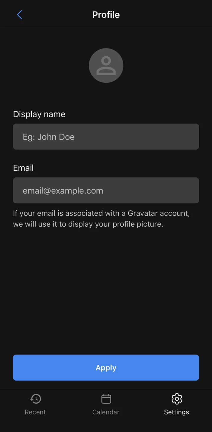Jitsi Meet Profile on iOS