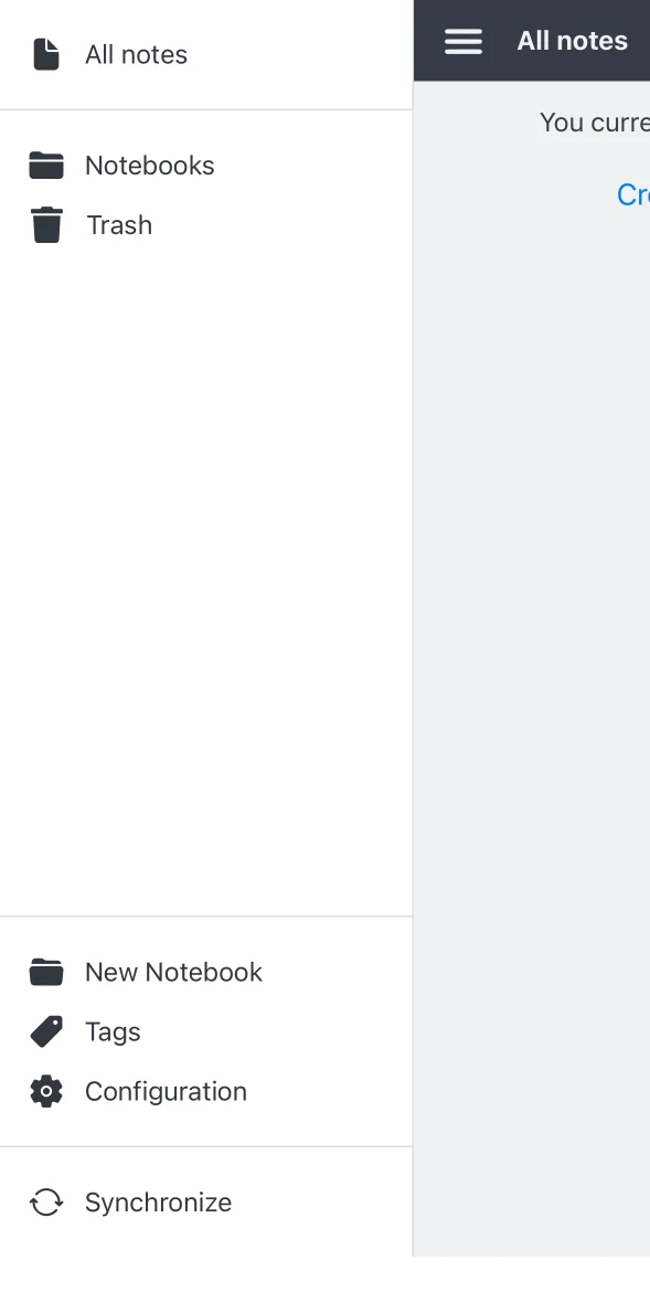 Joplin Navigation on iOS