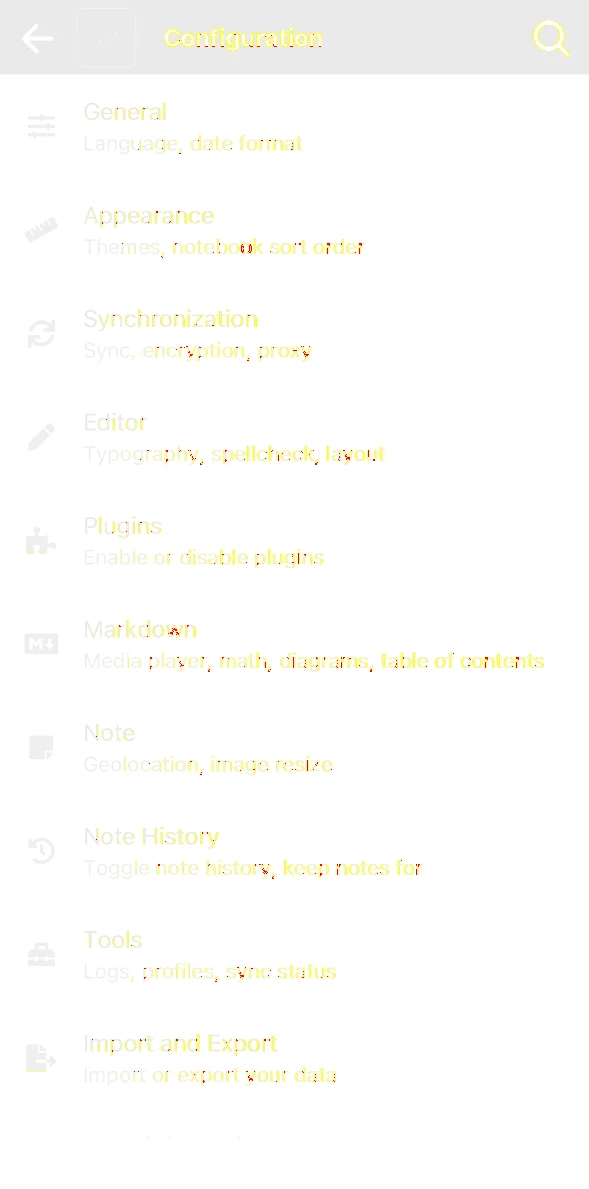 Joplin Configuration pixel diff