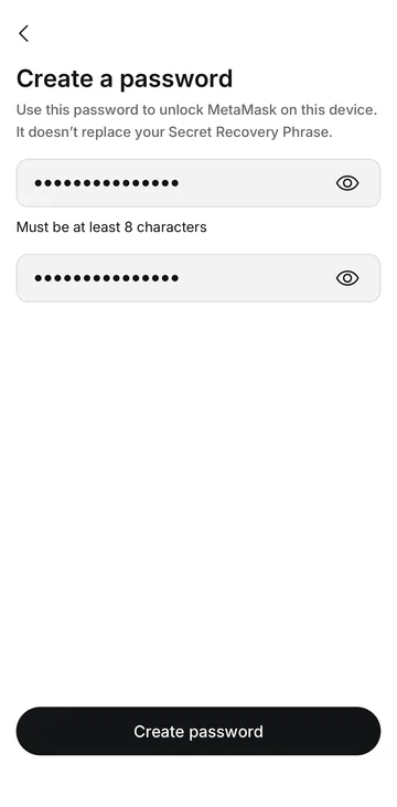 Password filled