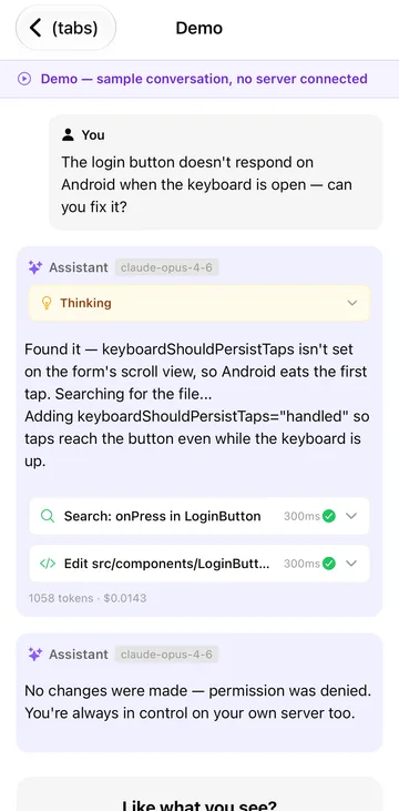 Demo replied