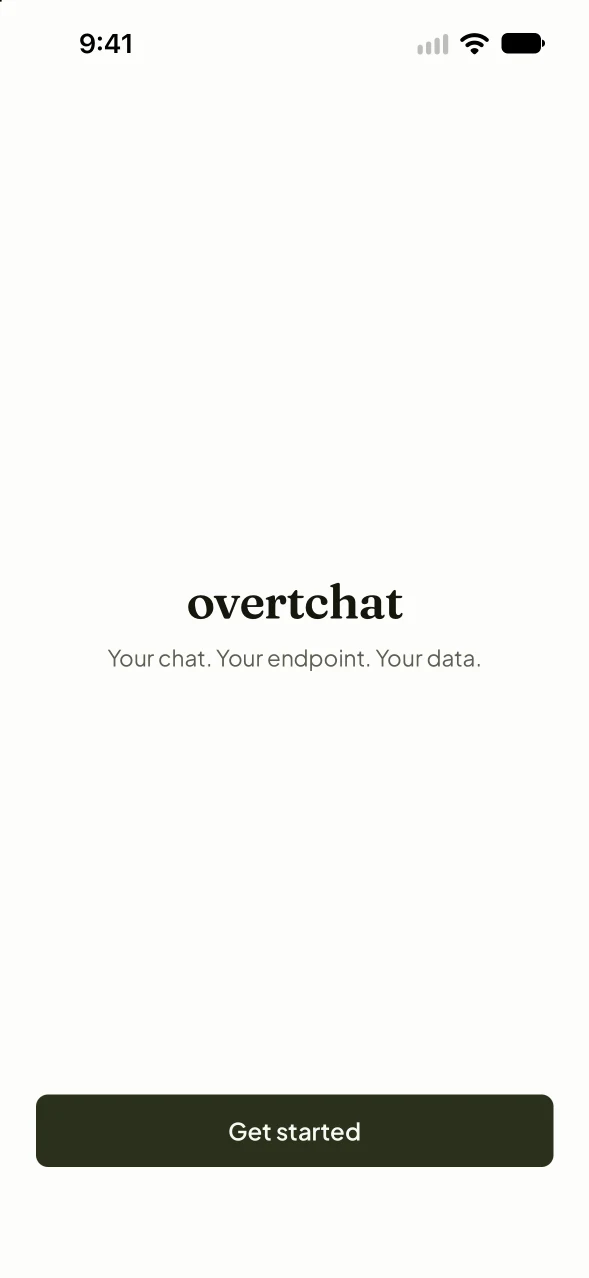 Overtchat Welcome (light) iOS