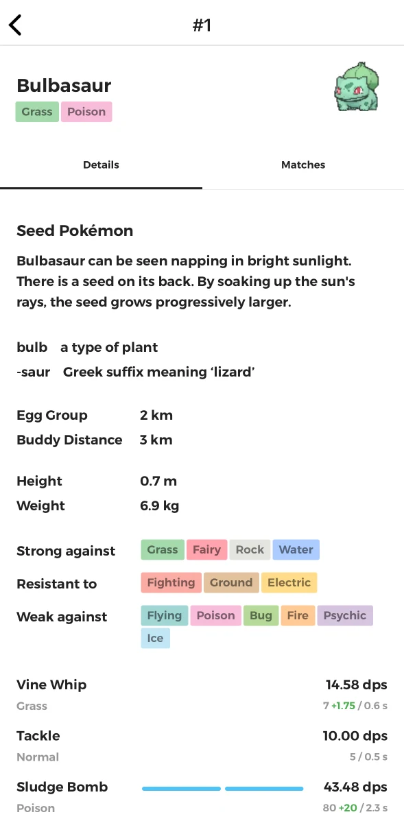 Bulbasaur iOS