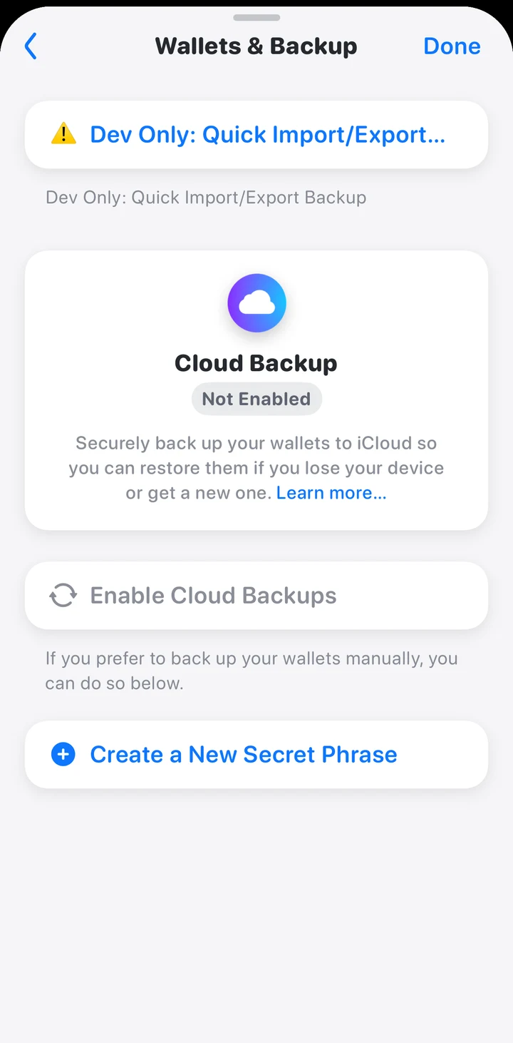Rainbow Wallets backup in Peach