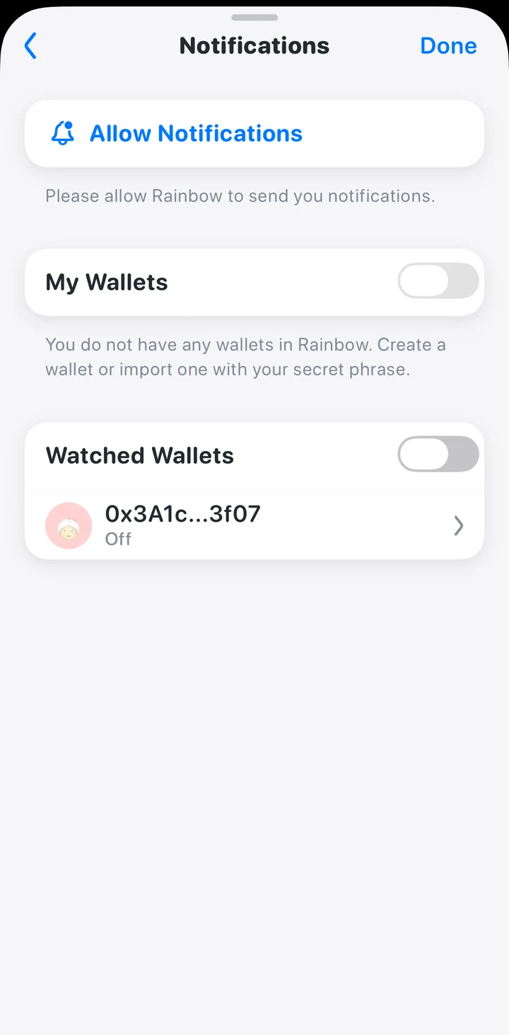 Rainbow Notifications on iOS