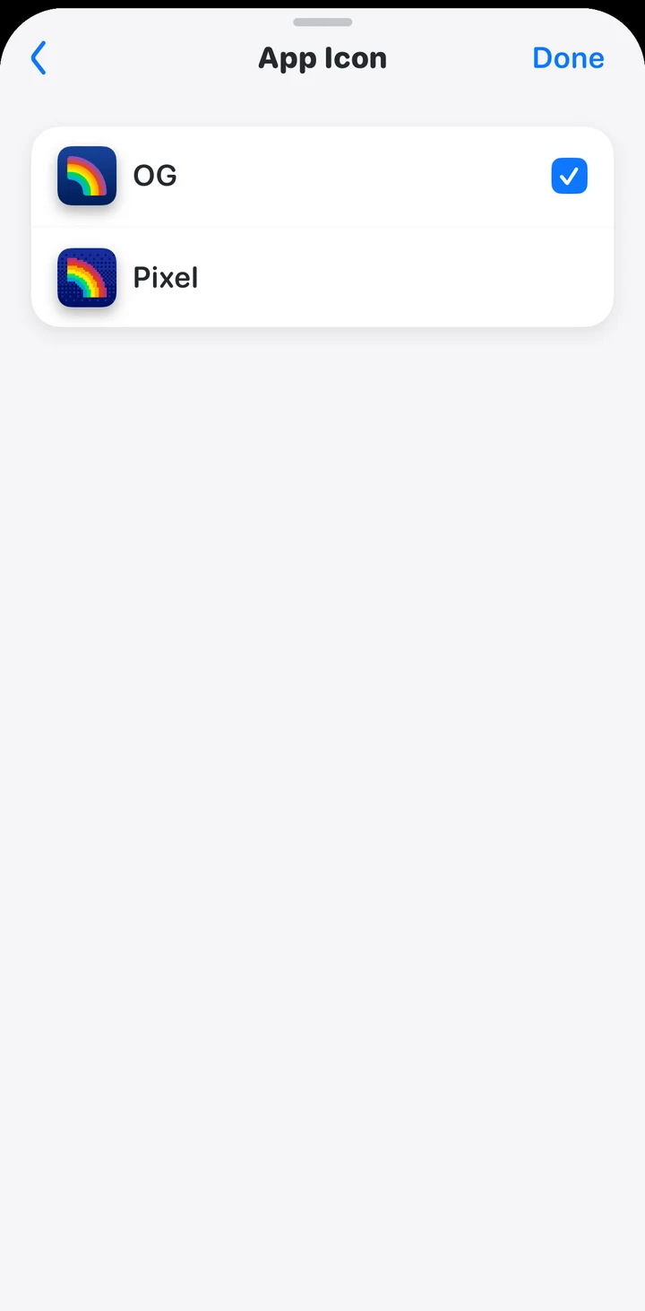 Rainbow App icon in Peach