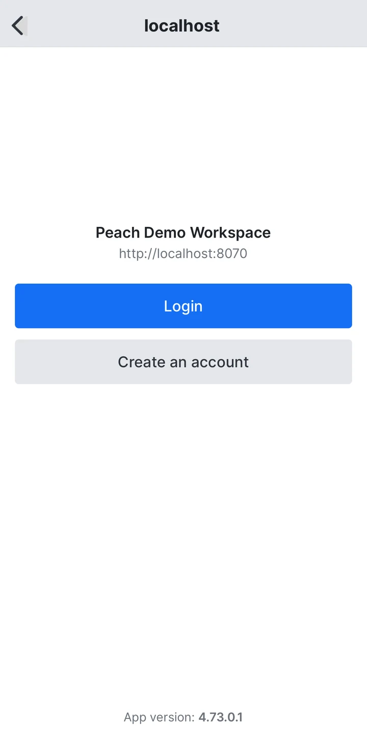 Rocket.Chat Workspace in Peach