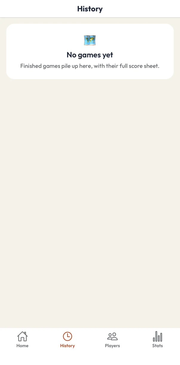 Skull King History on iOS