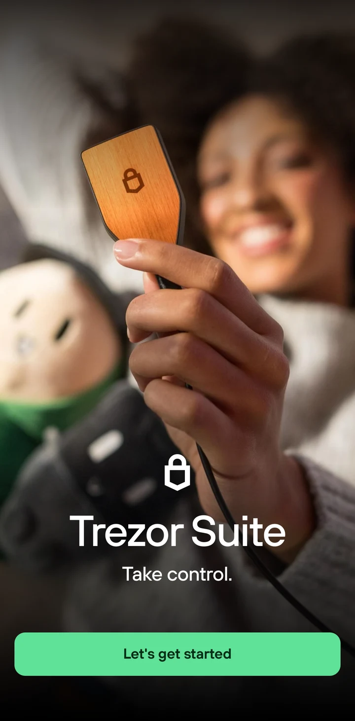 Trezor Suite Lite Welcome in Peach
