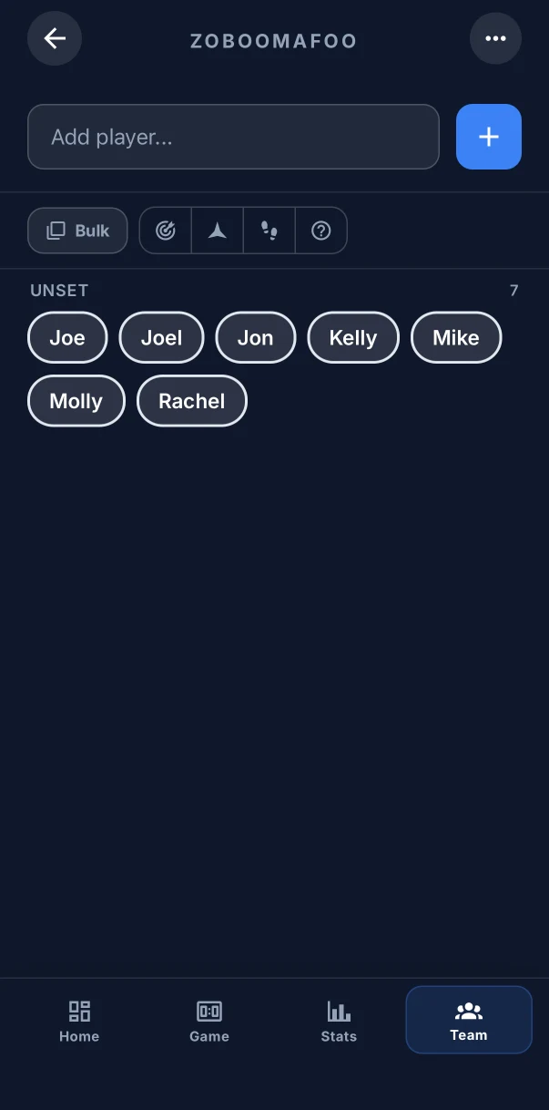 U-Stat Roster on iOS