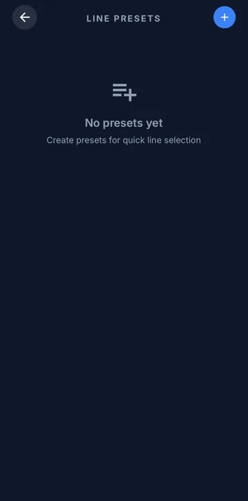 Line presets