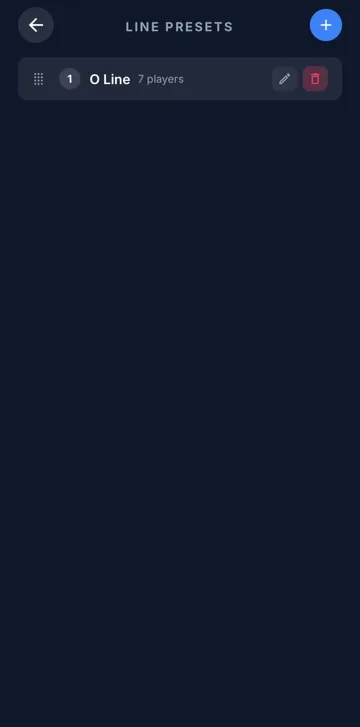 Saved preset