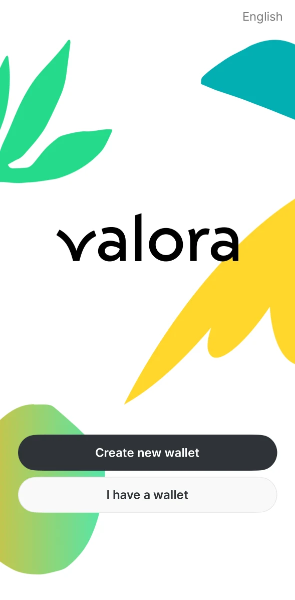 Valora Welcome iOS