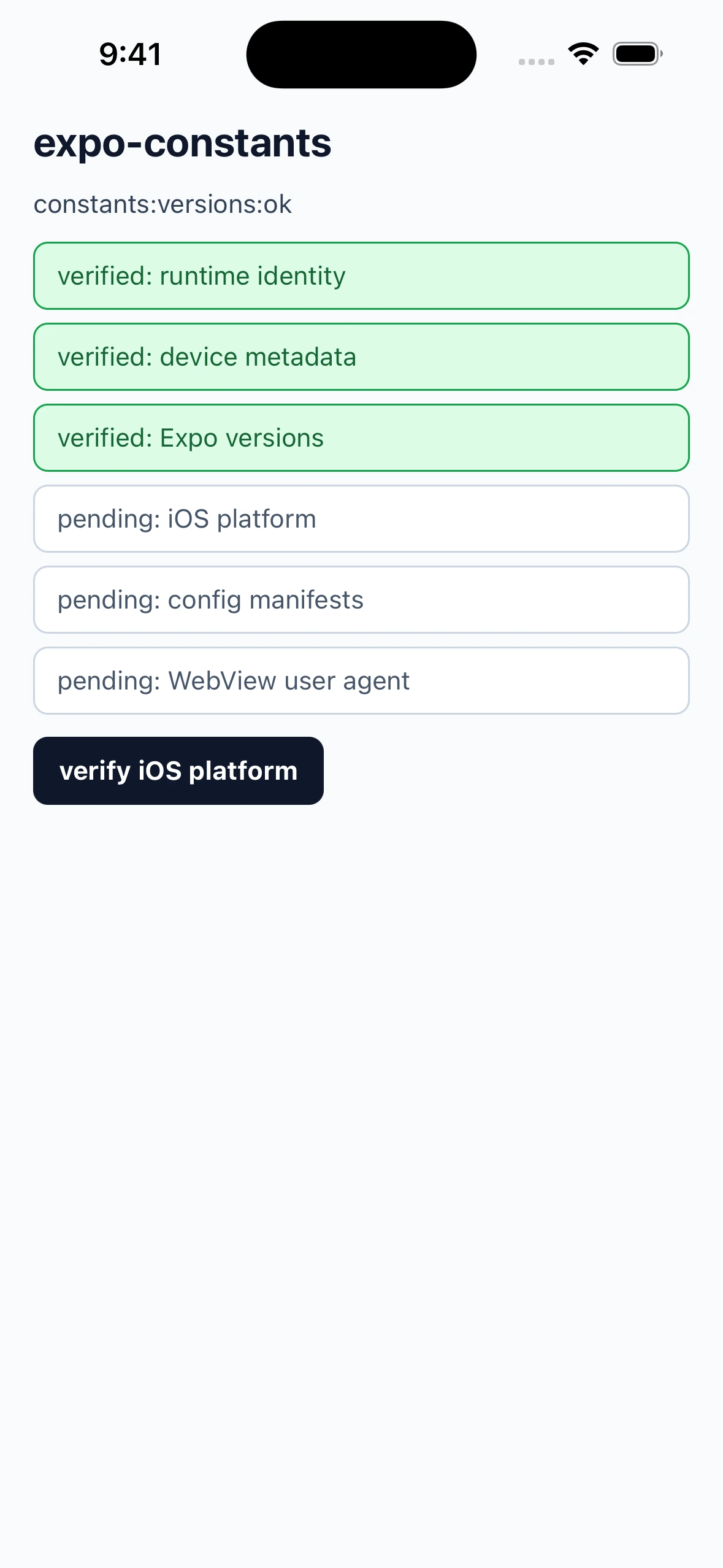 ExpoConstantsLibraryCase iOS 26.4