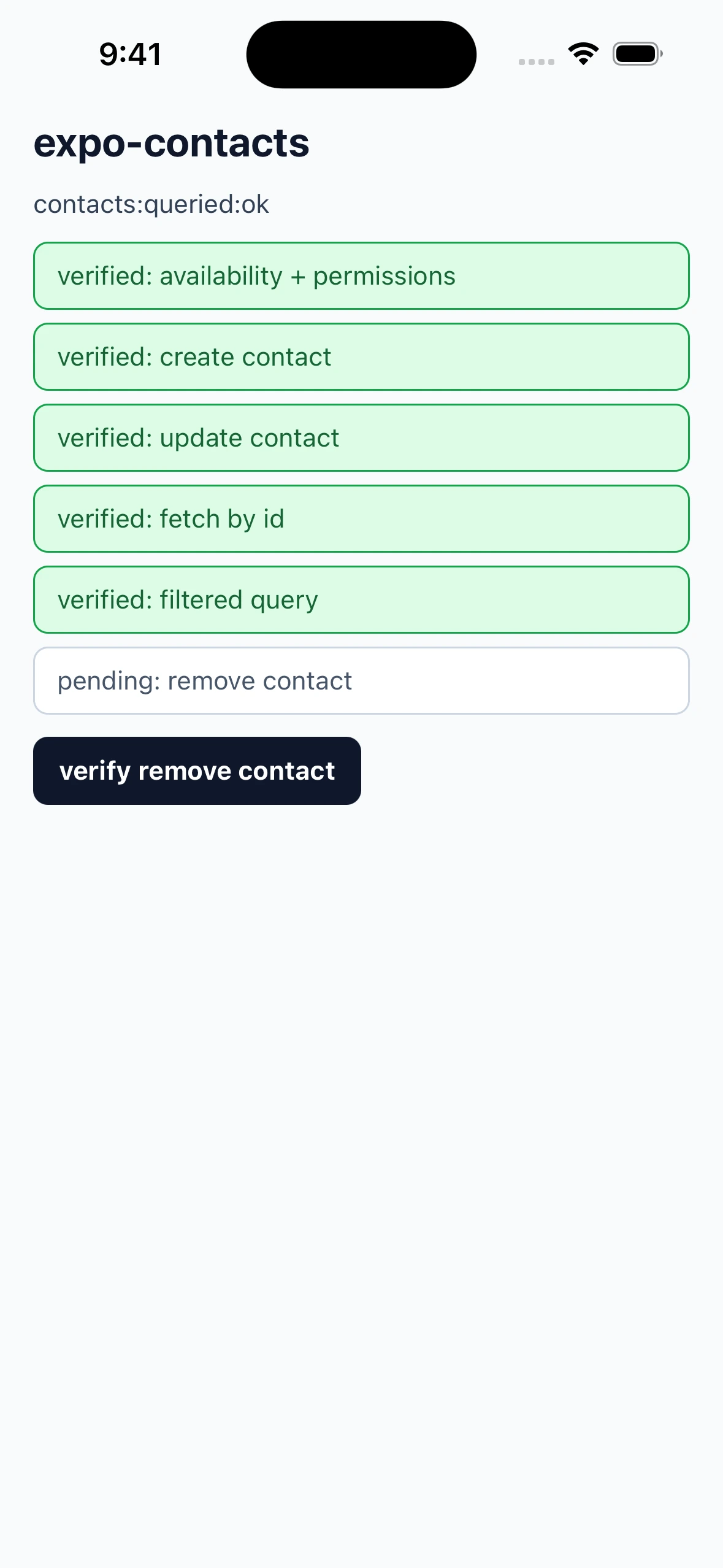 ExpoContactsLibraryCase iOS 26.4