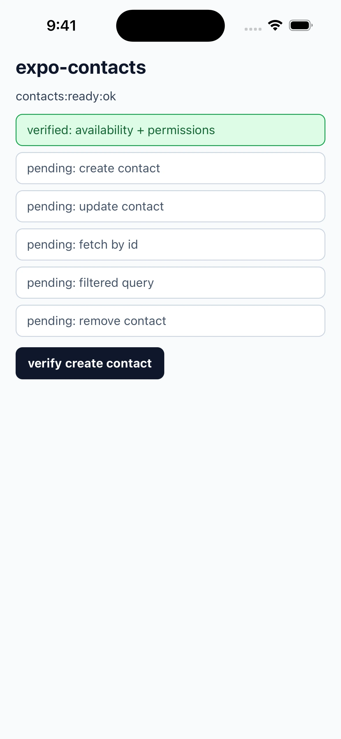 ExpoContactsLibraryCase iOS 26.4