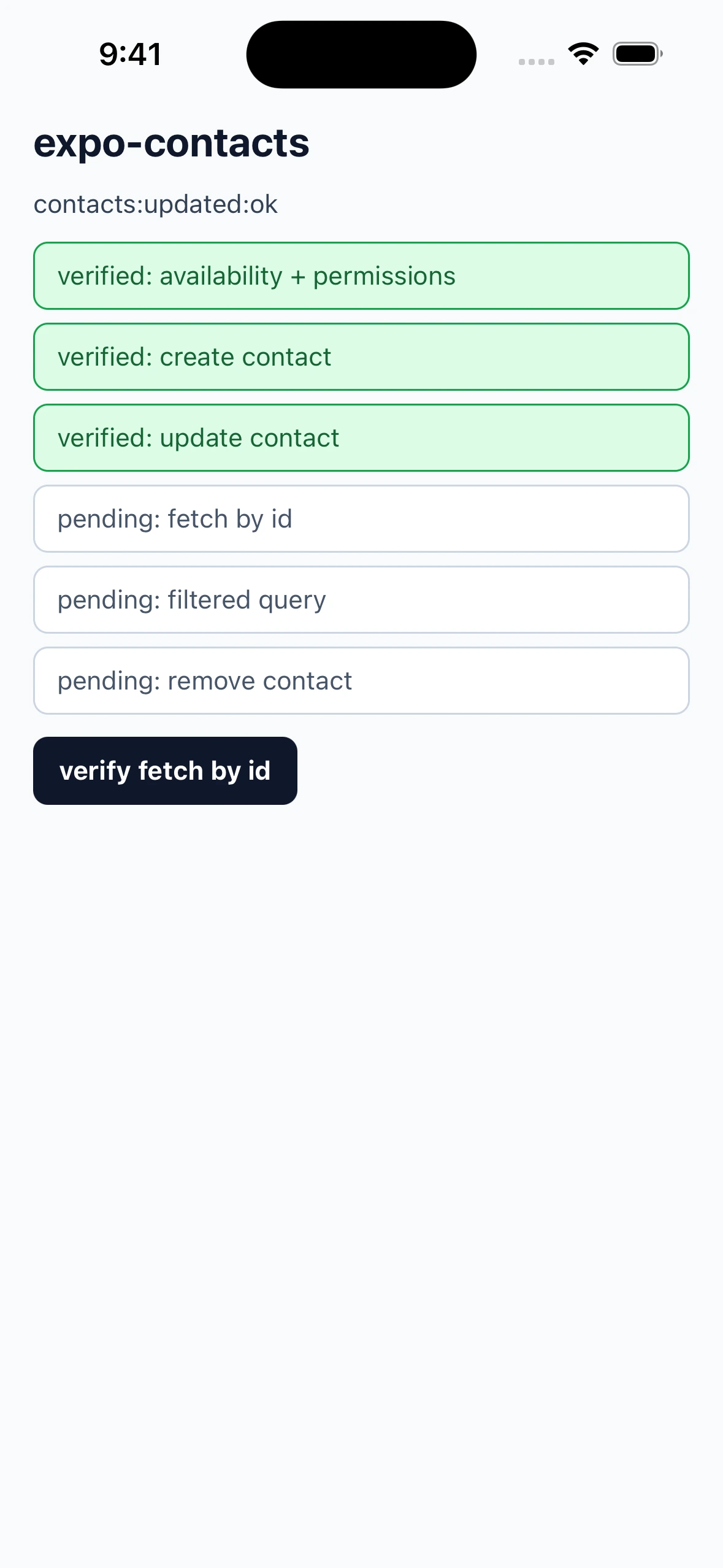 ExpoContactsLibraryCase iOS 26.4
