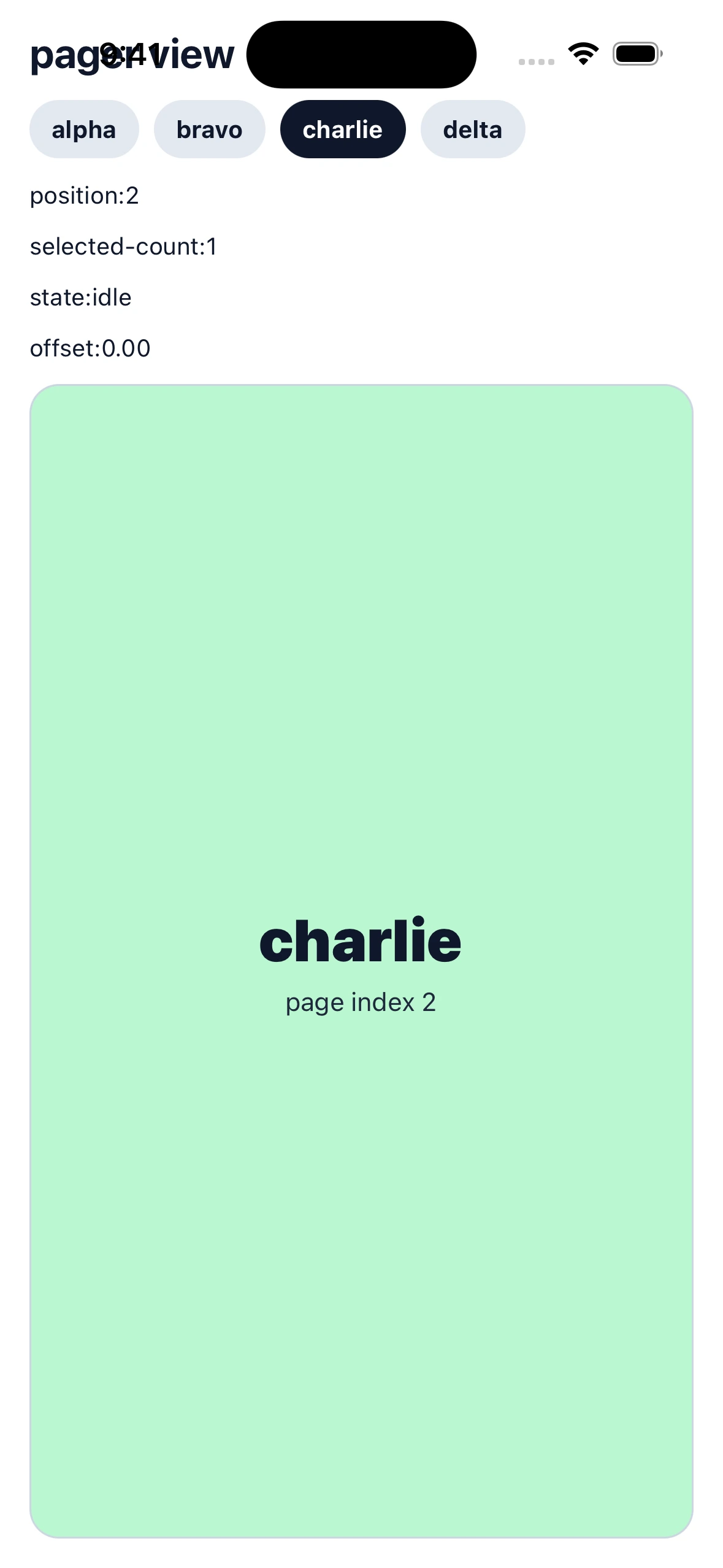 PagerViewLibraryCase iOS