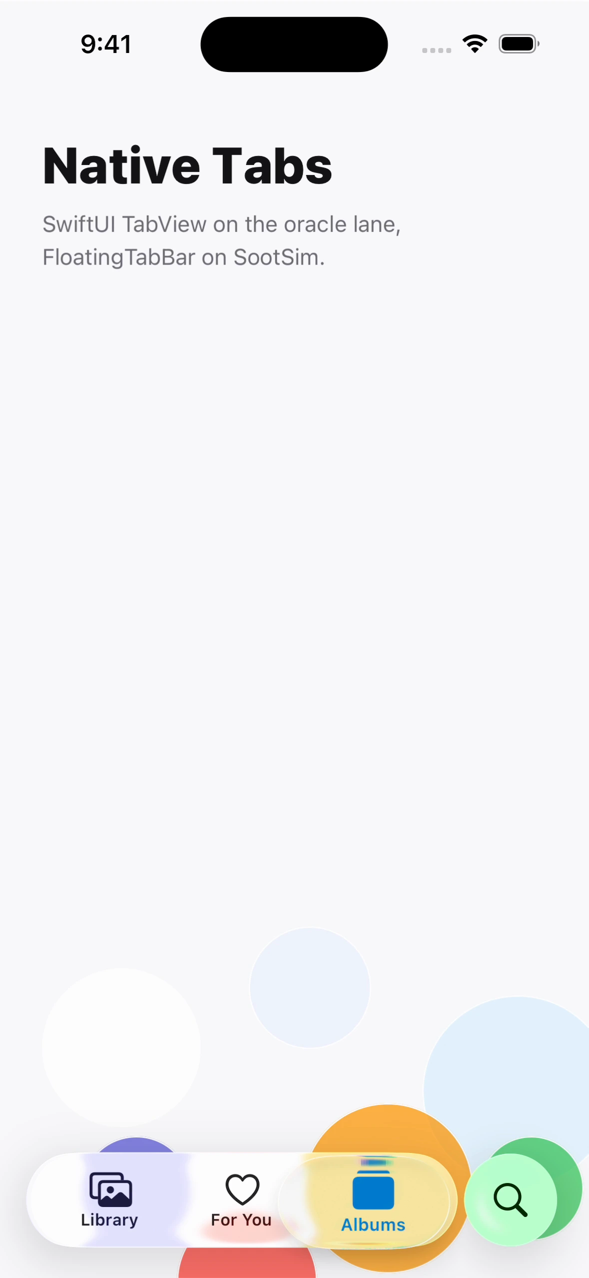 NativeBottomTabsLibraryCase iOS 26.4