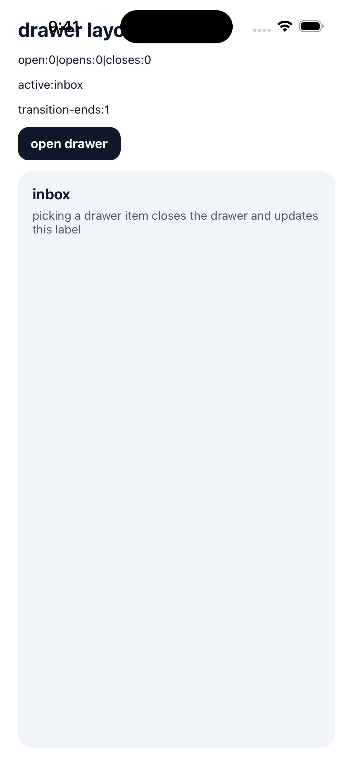 DrawerLayoutLibraryCase iOS