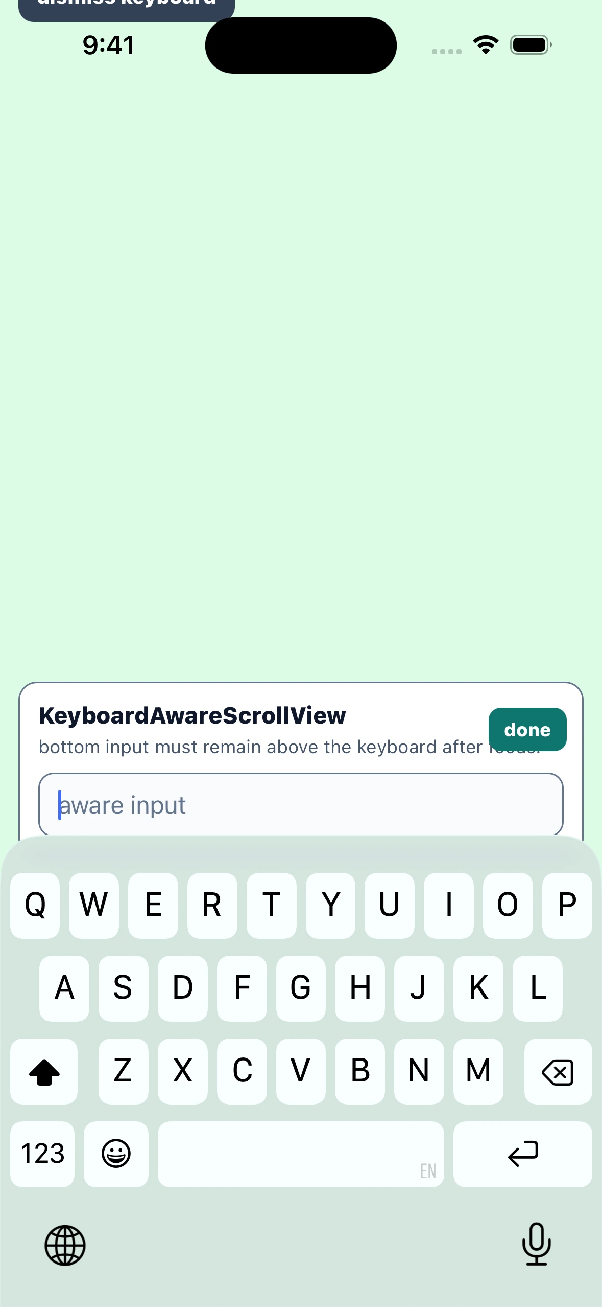 KeyboardControllerLibraryCase iOS
