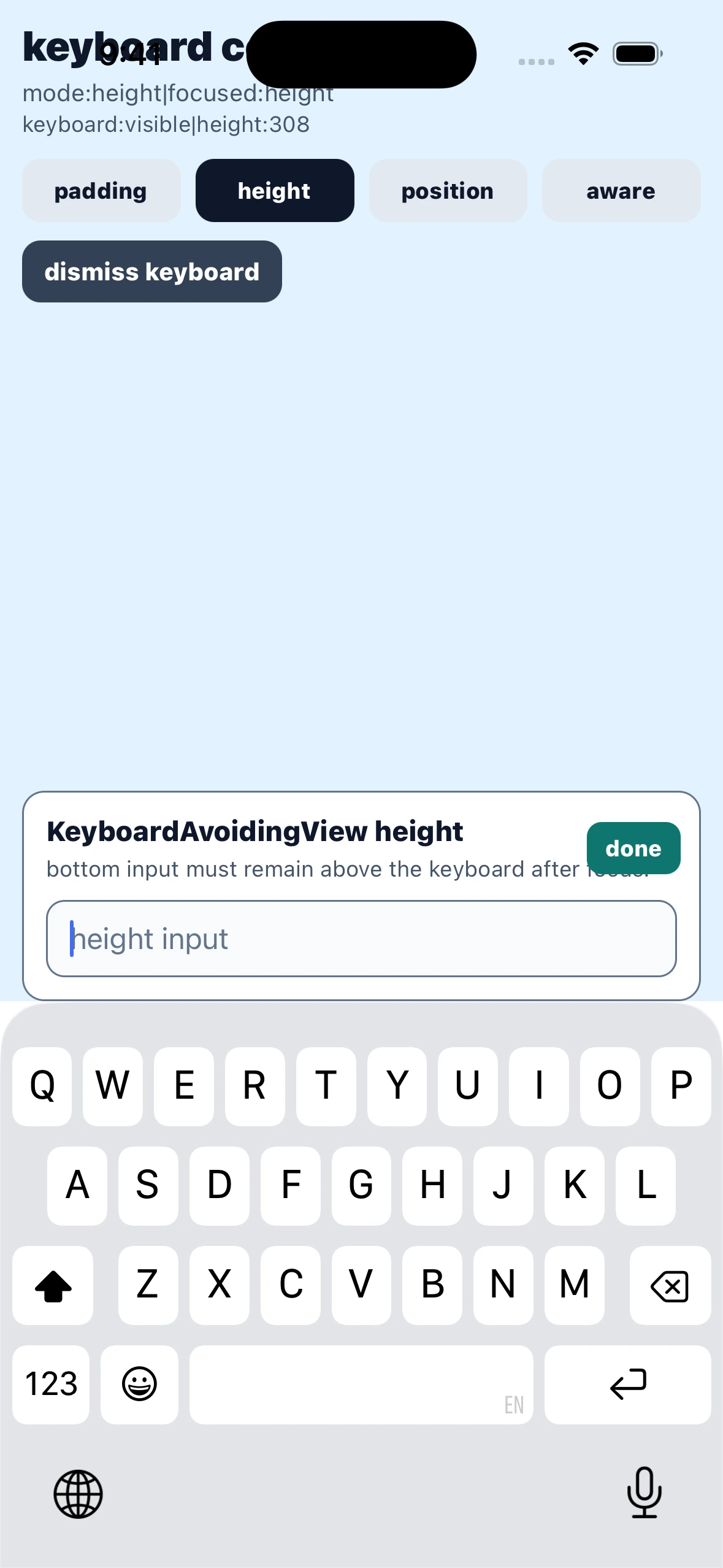 KeyboardControllerLibraryCase iOS