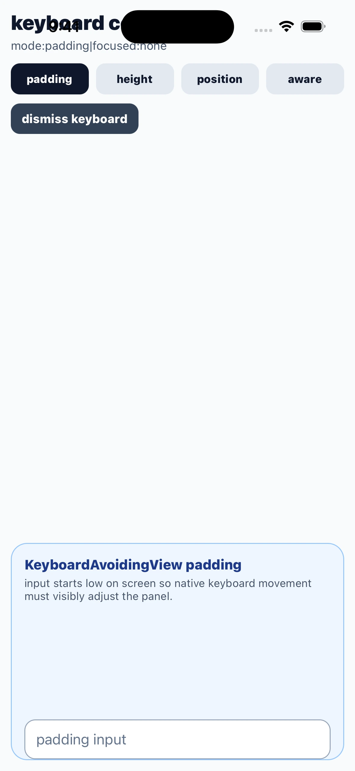 KeyboardControllerLibraryCase iOS
