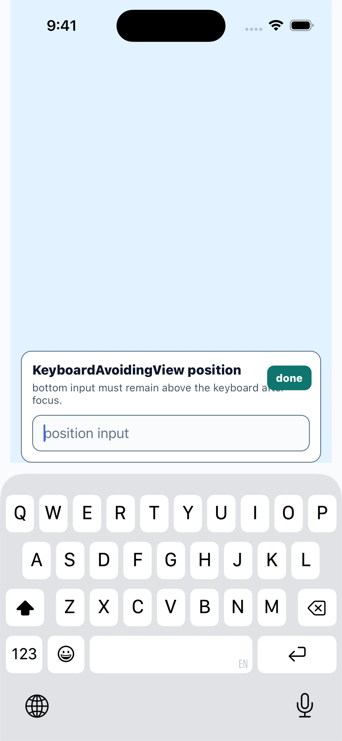 KeyboardControllerLibraryCase iOS