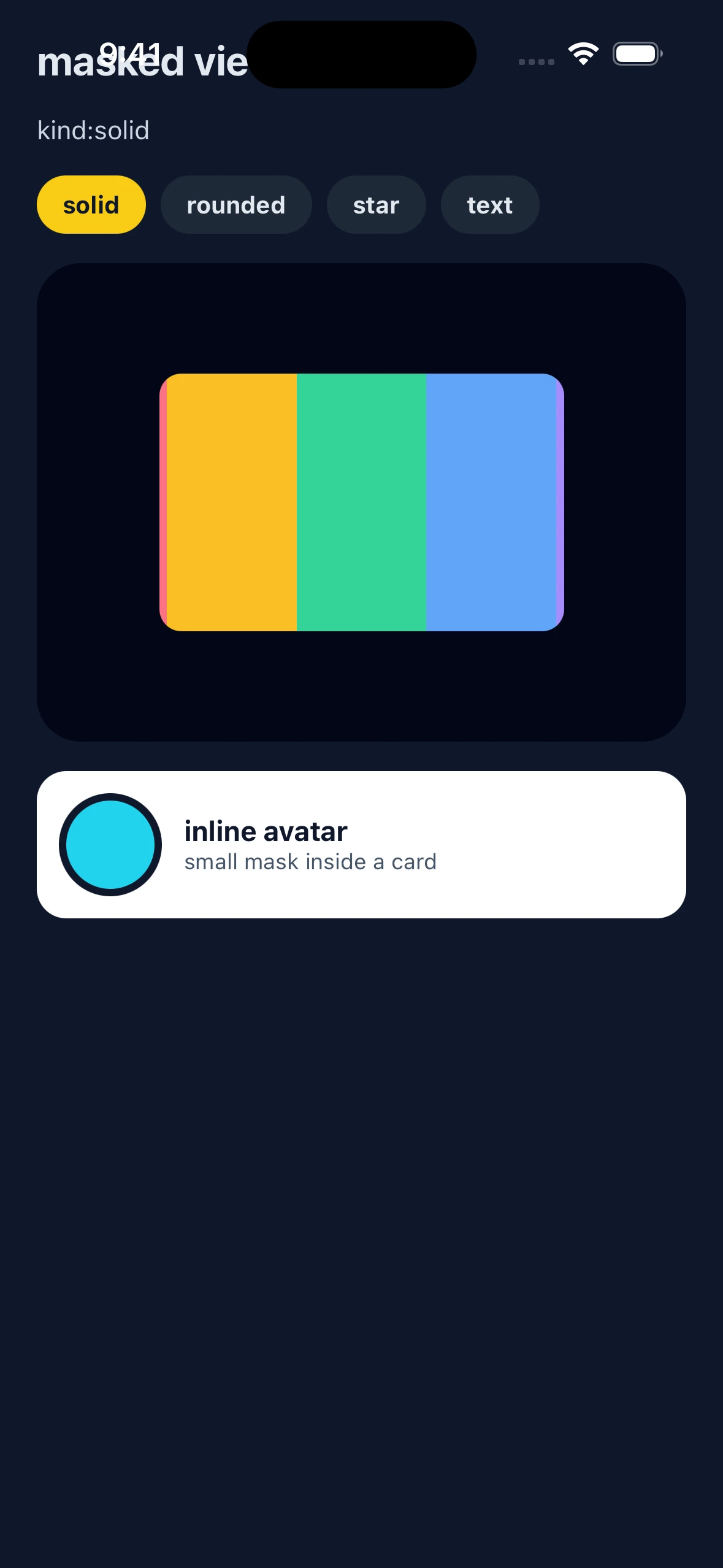 MaskedViewLibraryCase iOS