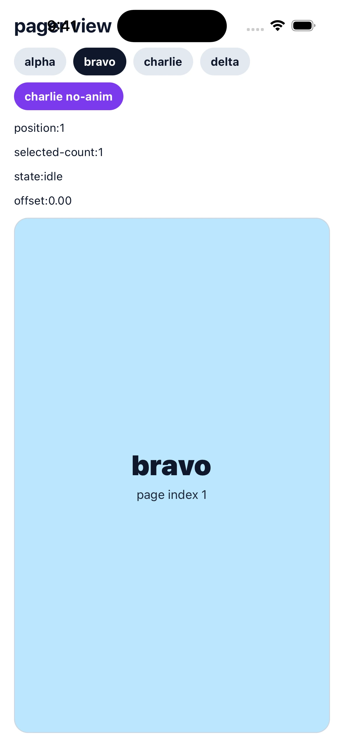 PagerViewLibraryCase iOS