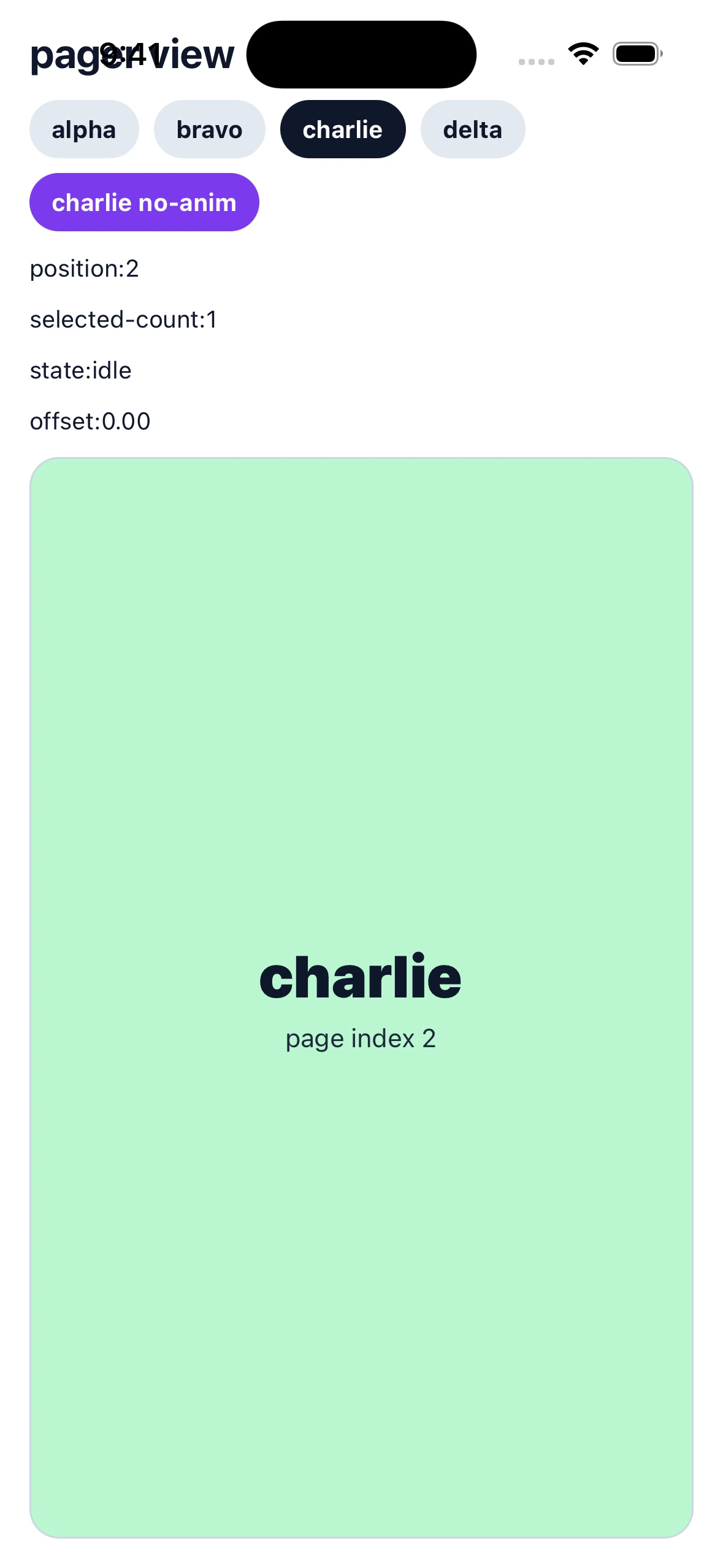 PagerViewLibraryCase iOS