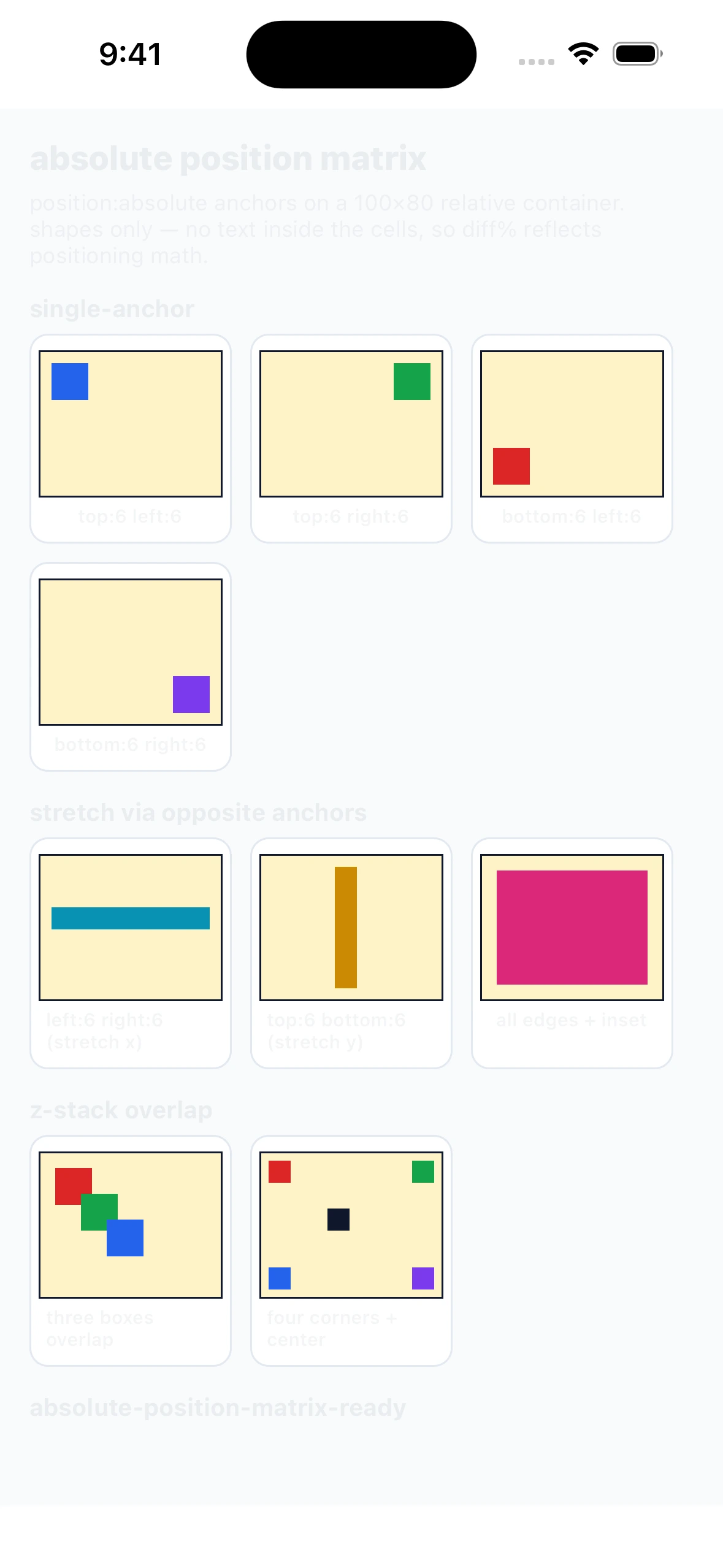 AbsolutePositionMatrixCase iOS