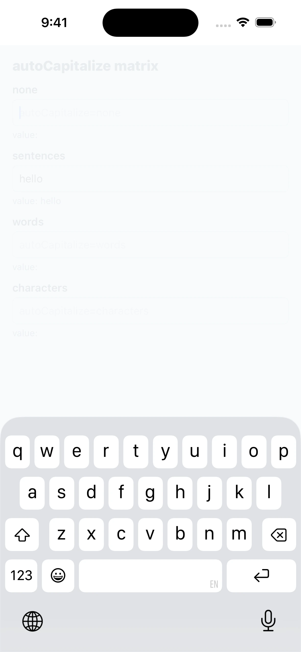 AutoCapitalizeCase iOS