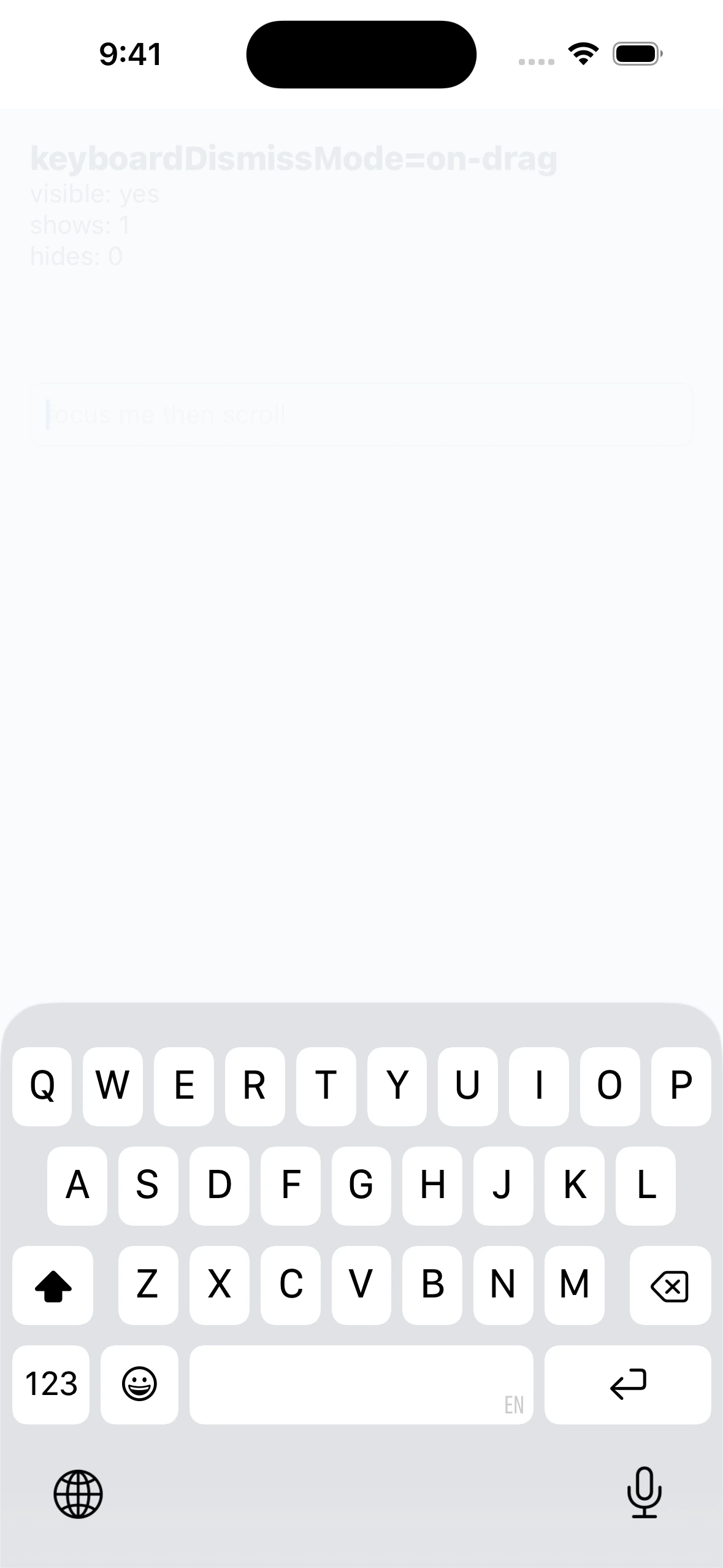 KeyboardDismissModeCase iOS