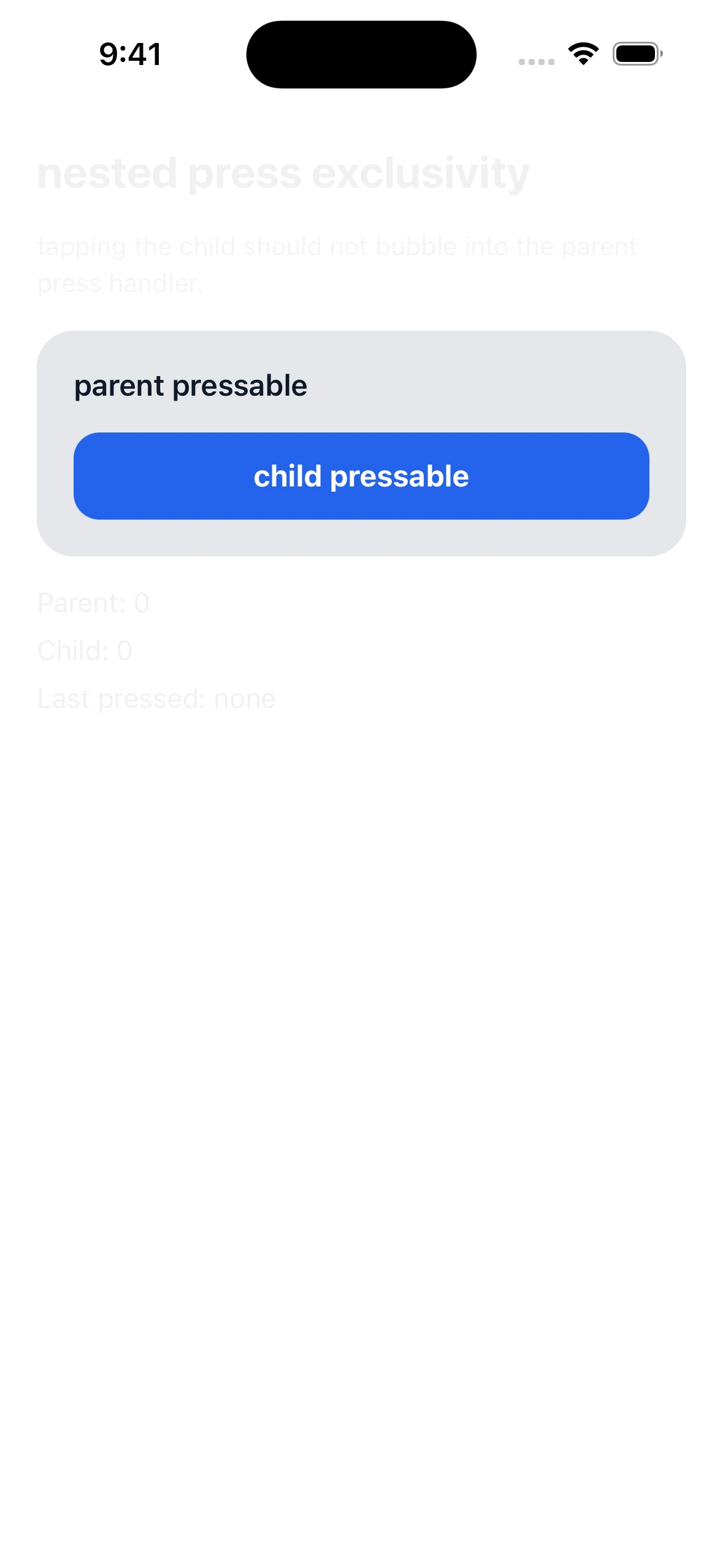 NestedPressExclusive iOS