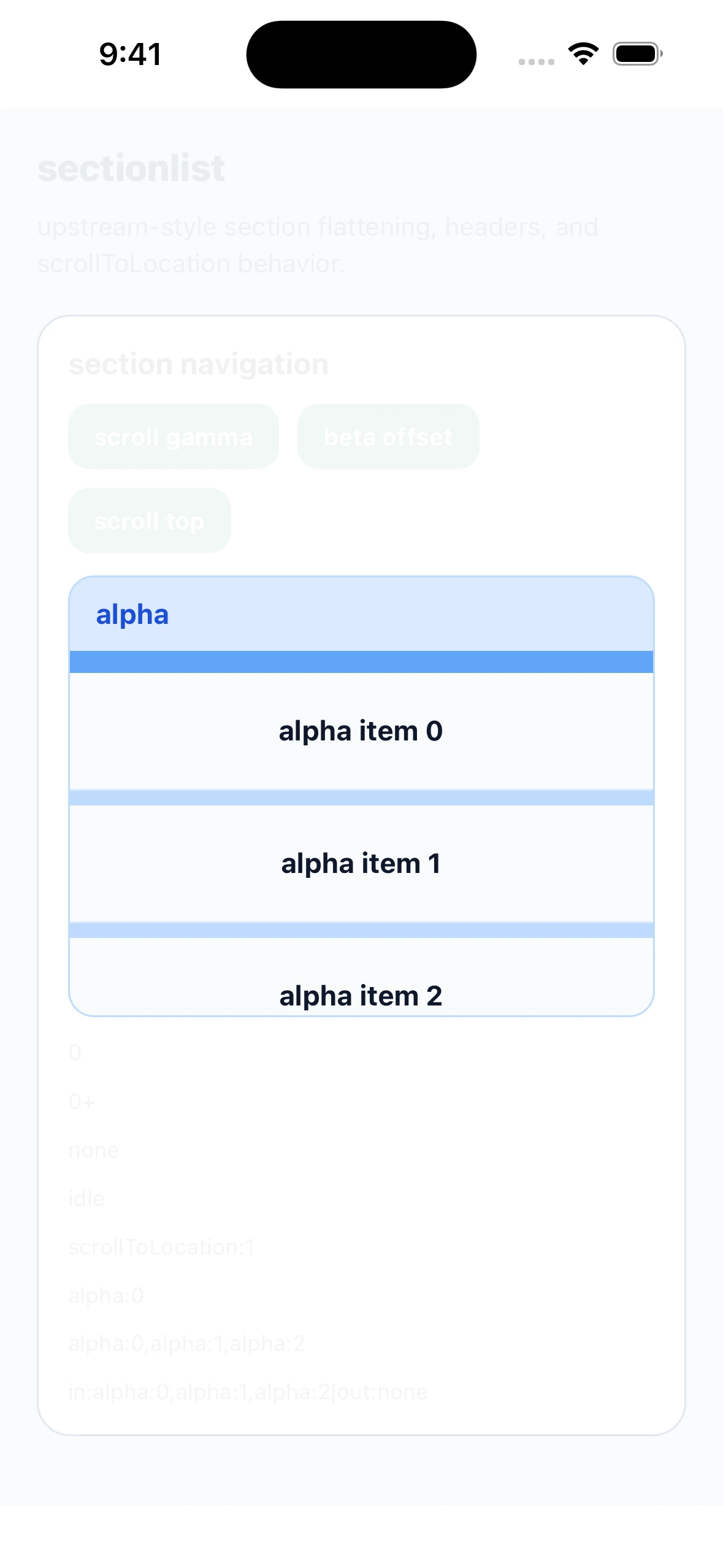 SectionListMatrixCase iOS 26.4