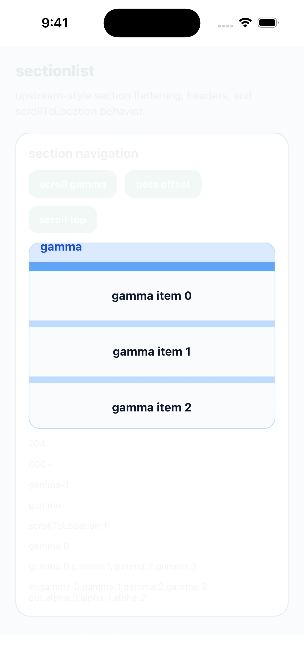 SectionListMatrixCase iOS 26.4