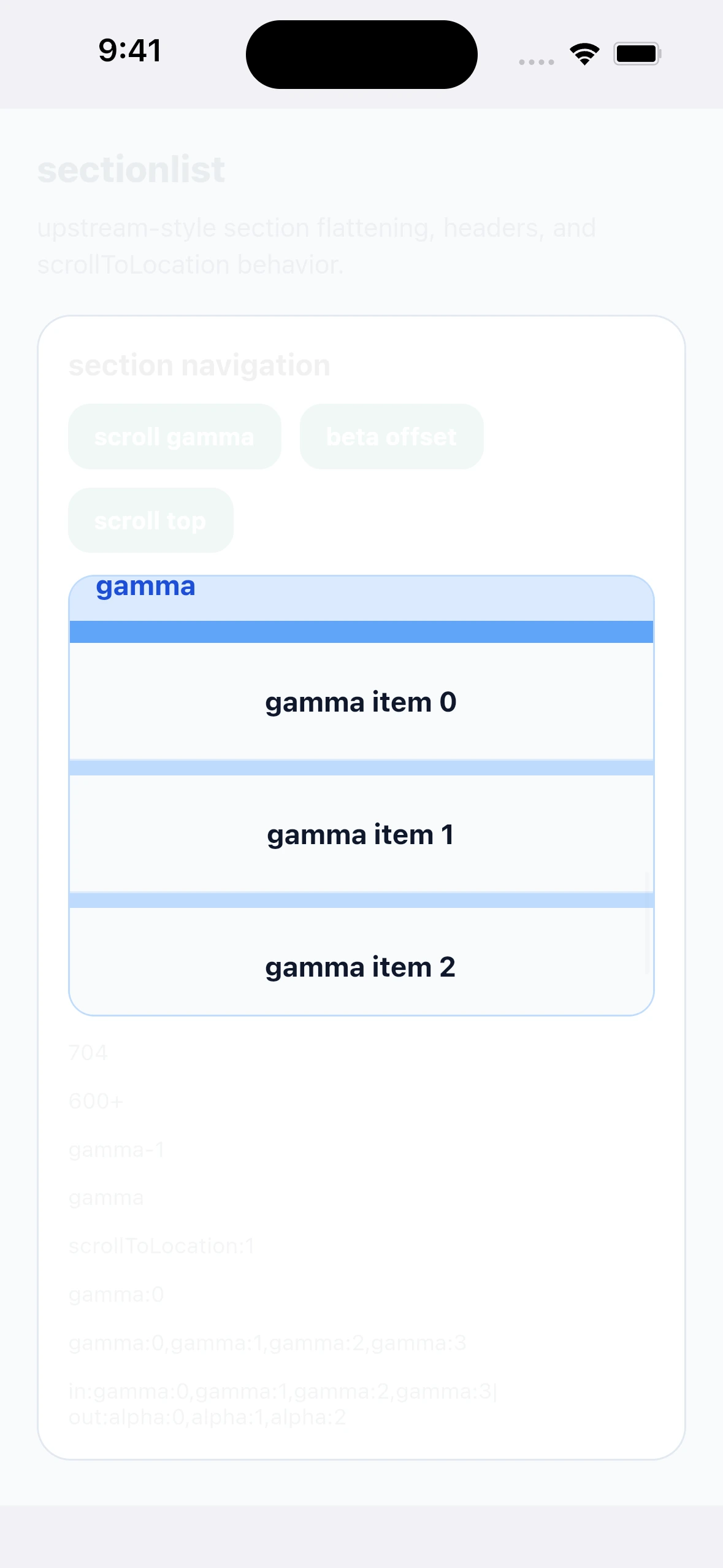 SectionListMatrixCase Peach
